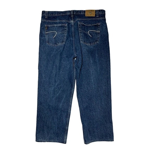 VTG Paco Straight Wide Leg Jeans Fits 44x29 Tag 44x30 Leather Patch Streetwear - Picture 1 of 15